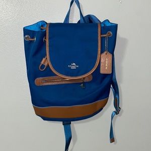 Blue Coach SnapTop Backpack